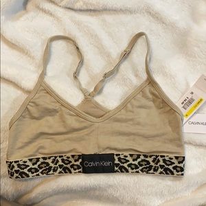 CALVIN KLEIN Leopard Printed Unlined Bralette